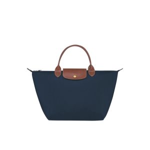 Longchamp M Recycled canvas Handtas Donkerblauw | 846752-WTJ