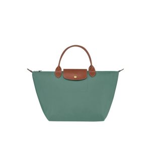 Longchamp M Recycled canvas Handtas Grijs Groen | 305867-YZW