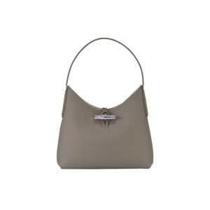 Longchamp M Turtledove Leren Schoudertassen Grijs | 906128-VZI