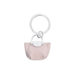 Longchamp Pliage Leren Sleutelhanger Roze | 021784-ZIX