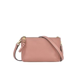 Longchamp Pouch Leren Crossbodytassen Roze | 452307-XIW