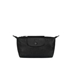 Longchamp Pouch Leren Zak Zwart | 093615-KGP