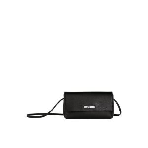 Longchamp Pouch Leren Zak Zwart | 172645-FHE