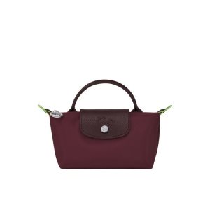 Longchamp Pouch With Recycled canvas Zak Bordeaux | 586792-KHT