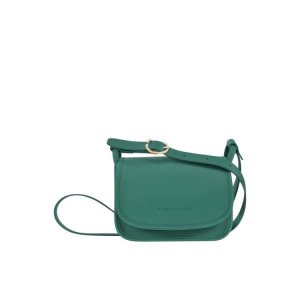 Longchamp S Leren Crossbodytassen Grijs Groen | 149370-KDI