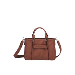 Longchamp S Leren Handtas Bruin | 183560-FZP