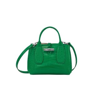 Longchamp S Leren Handtas Groen | 930567-XWN