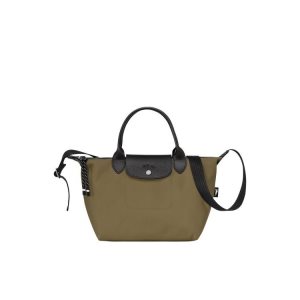 Longchamp S Recycled canvas Handtas Khaki | 261837-GFR