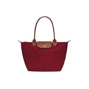 Longchamp S Recycled canvas Schoudertassen Rood | 207458-TYV