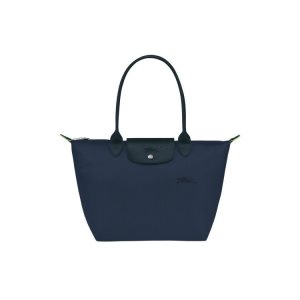 Longchamp S Recycled canvas Schoudertassen Donkerblauw | 981734-QTN