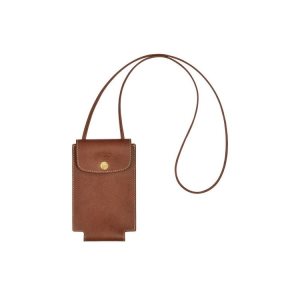 Longchamp With Kanten Leren Hoesje Bruin | 894360-PMO