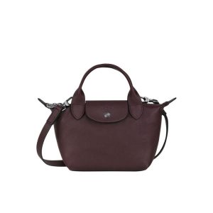 Longchamp Xs Leren Handtas Bordeaux | 918506-ARX