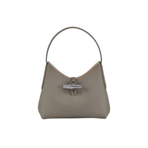 Longchamp Xs Turtledove Leren Schoudertassen Grijs | 089312-RBM