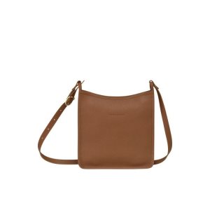 Longchamp Zipped L Caramel Leren Crossbodytassen Bruin | 719428-GHR