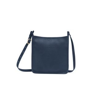 Longchamp Zipped L Leren Crossbodytassen Donkerblauw | 873142-LWH