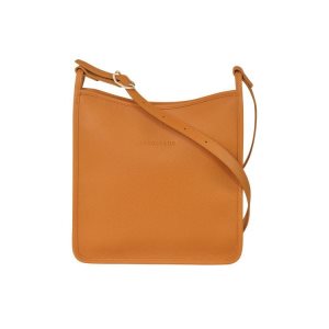 Longchamp Zipped L Saffron Leren Crossbodytassen Oranje | 479362-WOB