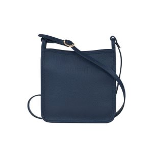 Longchamp Zipped S Leren Crossbodytassen Donkerblauw | 237608-HFA